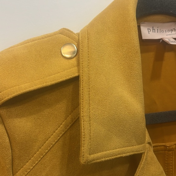 Philosophy faux suede mustard jacket - Picture 8 of 8